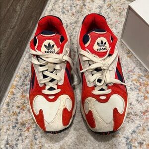 Adidas Red and Cream Athletic Shoes yung 1